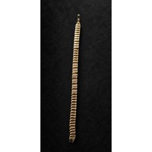 My Takı Store Çelik Vip 14K Gold Renkli Zirkon Taşlı Bileklik