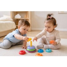 Margo Toys Sallanan Renkli Halkalar – Bebekler Için Eğitici Denge Halkaları (12 Ay+)