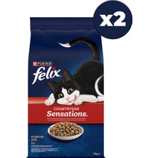 Felix Countryside Sensations Sığır Etli ve Tavuklu 2x2 kg Yetişkin Kedi Maması