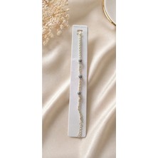 My Takı Store Çelik Vip 14K Gold Renkli Zirkon Taşlı Bileklik