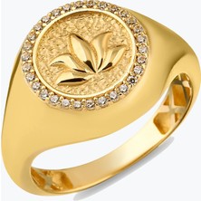 Goldium Jewellery Lotus Damga Yüzük