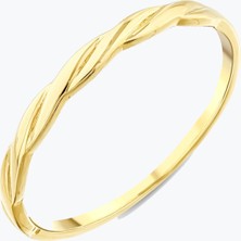 Goldium Jewellery Minimal Ince Burgulu Yüzük