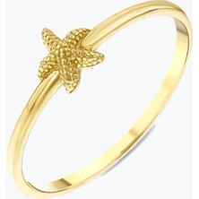 Goldium Jewellery Minimal Deniz Yıldızlı Yüzük