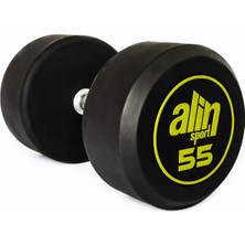 Alin Sport 55 kg Kauçuk Kaplı Profesyonel Olimpik Dumbbell ( Dambıl ) – Sarı Alin