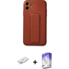 Marsilyan™- iPhone 12 Kılıf Akış Doku - Siyah Bilvis 5in1 3D Magic Cam Ekran Koruyucu + Renkli Kamera Lens Koruma Cam - Pe