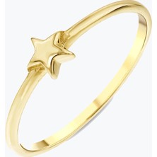Goldium Jewellery Minimal Yıldızlı Yüzük