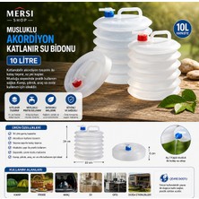 Mersi Shop Katlanır Su Bidonu 10 Litre Musluklu Akordiyon Kamp Piknik Su Deposu