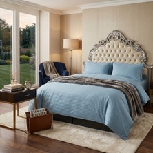 Goldroom Home Çizgili Pamuk Saten Nevresim Takımı