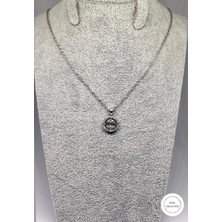 Pırlanta Model Yuvarlak Çelik Kolye