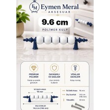 Eymen Meral Aksesuar 96MM Lüx Polimer Siyah-Beyaz Misket Kulp (Vidalar Dahildir) Mobilya Kulbu