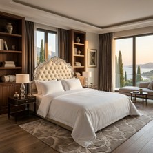 Goldroom Home Çizgili Pamuk Saten Nevresim Takımı