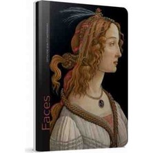 Gıpta Faces Iplik Dikişli Sıvama Sert Kapak Ajanda Defter 13X21 cm 120 Yp Çizgili /  Kalite Sanat ve Zerafet  - Gıpta Fıne Qualıty Notebook - Kapak : Sandro Botticelli Genç Bir Kadının Portresi