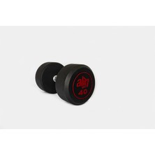 Alin Sport 40 kg Kauçuk Kaplı Profesyonel Olimpik Dumbbell ( Dambıl ) – Kırmızı Alin