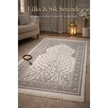 Okan Halıcılık Premium Lüks Viskon Seccade - 100 Tarak Sık Dokuma, Ipeksi Dokulu, Makinede Yıkanabilir (75X125 Cm)