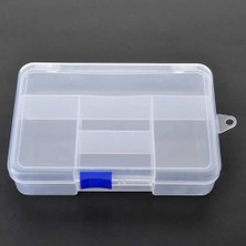 Alkatronik 5 Bölmeli Şeffaf Plastik Organizer Kutu 14x9.5x3cm Elektronik Komponent Vida Direnç Saklama Kutusu