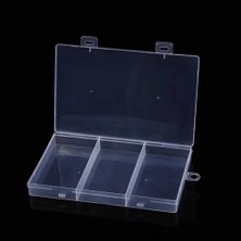 Alkatronik 3 Bölmeli Şeffaf Plastik Organizer Kutu 17.5x11x2cm Elektronik Komponent Vida Direnç Saklama Kutusu