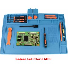 Alkatronik 300mm x 450mm Silikon Lehimleme Matı Telefon Laptop Saat Onarım Tamir Antistatik Isıya Dayanıklı