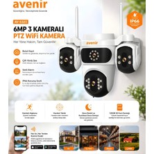 Krntekno Avenir AV-S323 6mp 3 Kameralı Wifi Kamera