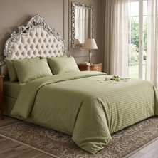 Goldroom Home Çizgili Pamuk Saten Nevresim Takımı