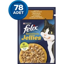 Felix Çifte Lezzet Sensations Tavuklu ve Havuçlu Yaş Kedi Maması 85 gr x 78 Adet