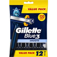 Gillette Blue 3 Smooth Tıraş Bıçağı Value Pack 3 Bıçaklı Erkek Tıraş Seti 12 Adet
