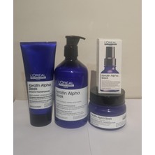 L'Oréal Professionnel Loreal Professionnel Serıe Expert Keratin Alpha Sleek Şampuan 500 Ml+Smooth Transformer 200ML+MASKE 250ML+SERUM 50ML Set