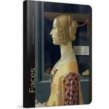Gıpta Faces Iplik Dikişli Sıvama Sert Kapak Ajanda Defter 13X21 cm 120 Yp Çizgili /  Kalite Sanat ve Zerafet  - Gıpta Fıne Qualıty Notebook - Kapak : Giovanna Tornabuoni'nin Portresi
