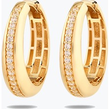 Goldium Jewellery Taş Detay Halka Küpe