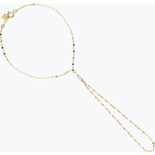 Goldium Jewellery Minimal ve Baget Taşlı Çubuklu Şahmeran