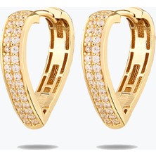 Goldium Jewellery Taşlı Damla Form Küpe