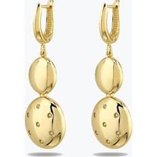 Goldium Jewellery Taşlı Circular Küpe