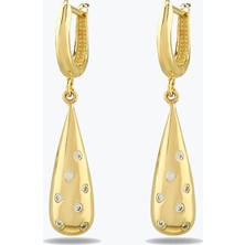 Goldium Jewellery Taşlı Damla Küpe
