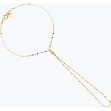 Goldium Jewellery Kare Taşlı Kısa Piramidik Şahmeran