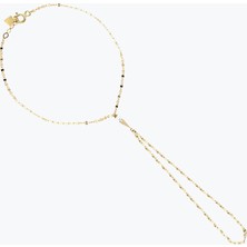 Goldium Jewellery Kare Taşlı Kısa Üçgenli Şahmeran