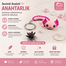 WLS Studio Hareketli Eklemli Axolotl - Aksolotl Figür Anahtarlık - 3D Yazıcı Tasarım Hediyelik