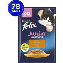 Felix Yavru Tavuklu Yaş Kedi Maması 85 gr x 78 Adet