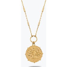 Goldium Jewellery Vintage Soy Ağacı Damga Kolye