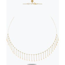 Goldium Jewellery Mini Gurmet Zincir Detaylı Şaheser Kolye