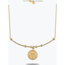 Goldium Jewellery Lotus Uç Tel Kolye