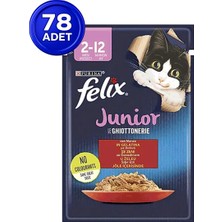 Felix Yavru Sığır Etli Yaş Kedi Maması 85 gr x 78 Adet