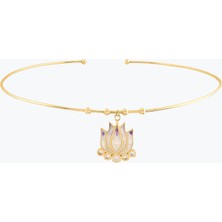 Goldium Jewellery Mor Lotus Tel Choker