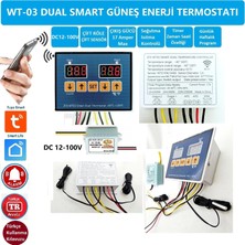 YATE10 Wt-03 Dual Smart Wifi DC12-100V 17A Güneş Panel Termostat/ Timer