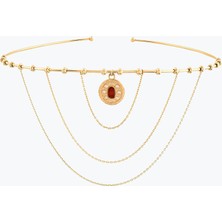 Goldium Jewellery Madalyon Uç Modern Gotik Choker
