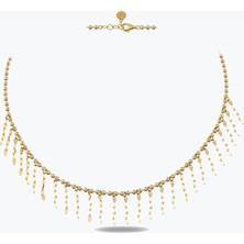 Goldium Jewellery Ezme Zincir Detaylı Shakira Kolye