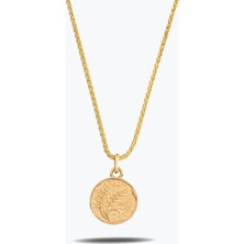 Goldium Jewellery Soft Zincir Başak Uç Damga Kolye