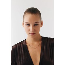 Goldium Jewellery Minimal Özel Tasarım Taşlı Kolye