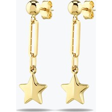 Goldium Jewellery Altın Yıldız Figür Tasarım Küpe