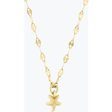 Goldium Jewellery Deniz Yıldızlı Ezme Forse Zincir Choker