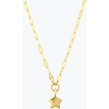 Goldium Jewellery Yıldızlı Ezme Forse Zincir Choker