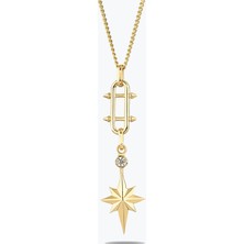 Goldium Jewellery Altın Tasarım Kutup Yıldızı Kolye